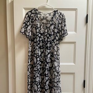 Black swan dress with black slip dress